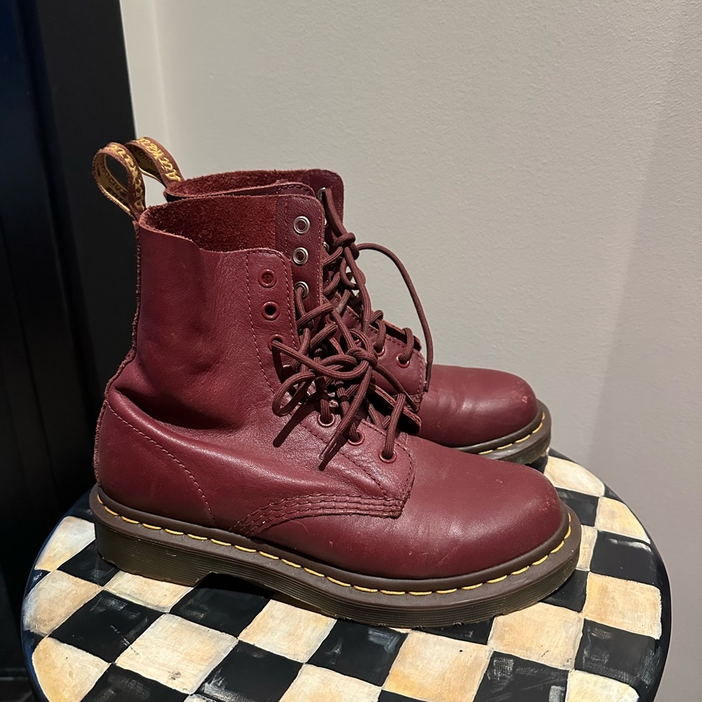 Doc Marten 1460 Burgundy Lace-Up Leather Boots